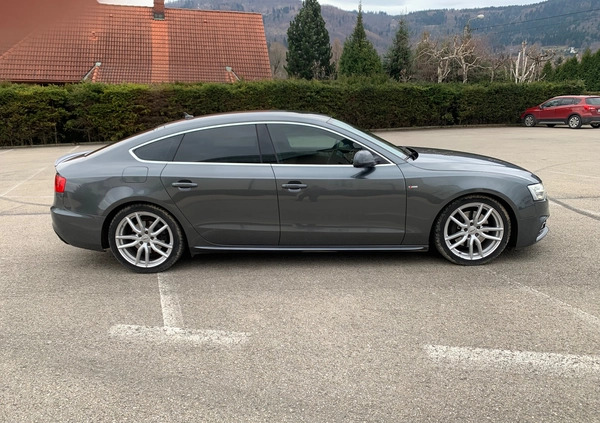 Audi A5 cena 77900 przebieg: 142000, rok produkcji 2014 z Biała małe 191